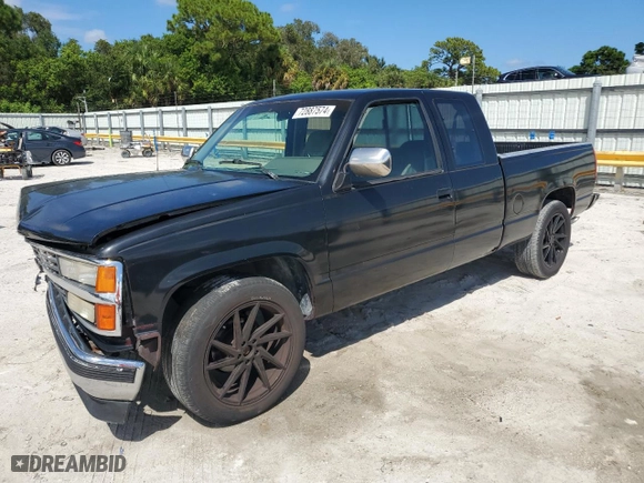 1993 Chevrolet C/K 1500 with VIN 2GCEC19K6P1233242, listed as a Copart auction lot 72887574 with 215,878 mi miles and Salvage Title. Bid and sale history available at carsss.com. Image 1.