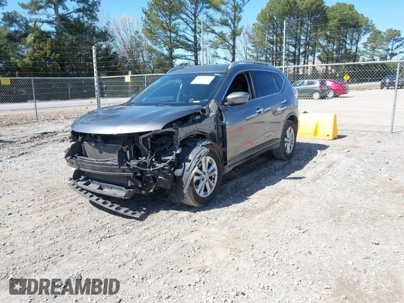 2016 Nissan Rogue SV with VIN KNMAT2MT4GP687643, listed as a IAAI auction lot 41762635 with 98,771 mi miles and . Bid and sale history available at DreamBid. Image 2.