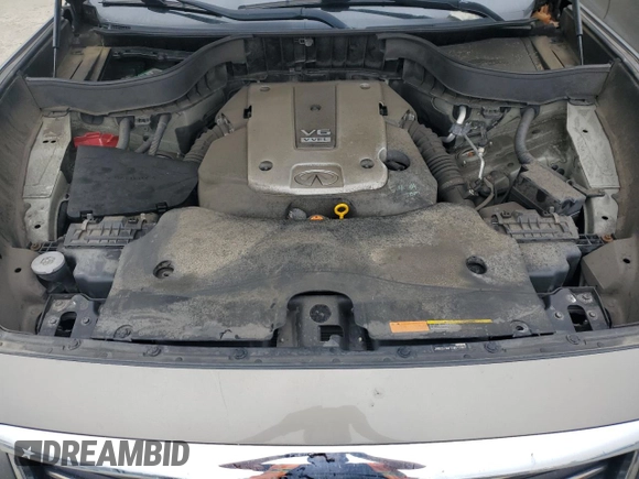 2014 Infiniti QX70 with VIN JN8CS1MW7EM412867, listed as a Copart auction lot 60054195 with 148,064 mi miles and Salvage title. Bid and sale history available at DreamBid. Image 12.