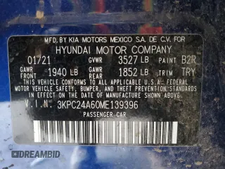 2021 Hyundai Accent SE with VIN 3KPC24A60ME139396, listed as a Copart auction lot 50195905 with 84,216 mi miles and Salvage Title. Bid and sale history available at carsss.com. Image 14.