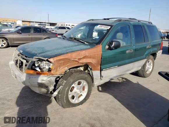 1999 Jeep Grand Cherokee Laredo with VIN 1J4G258S0XC561054, listed as a Copart auction lot 49814555 with Not provided miles and Salvage title. Bid and sale history available at DreamBid. Image 1.