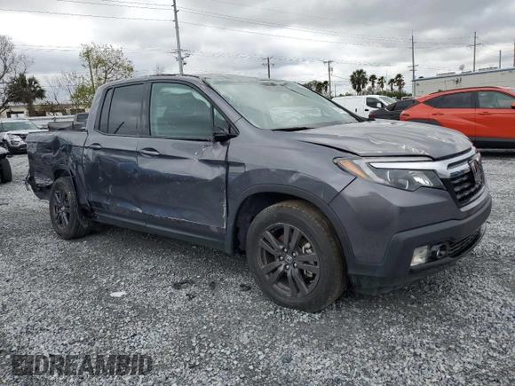 2020 Honda Ridgeline Sport with VIN 5FPYK2F11LB000823, listed as a Copart auction lot 45913705 with 28,093 mi miles and Non repairable. Bid and sale history available at DreamBid. Image 4.