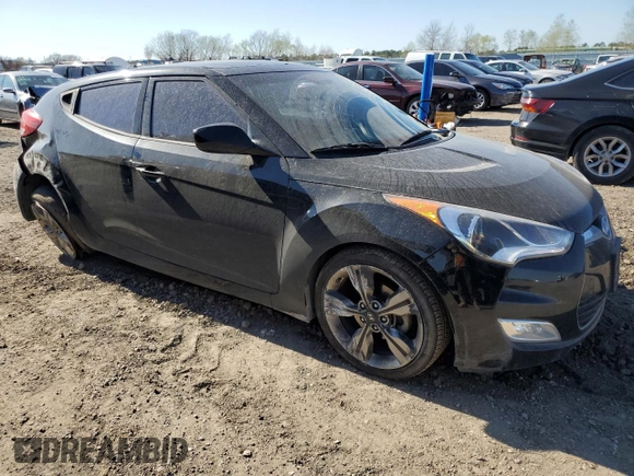 2017 Hyundai Veloster Value Edition with VIN KMHTC6AD6HU318164, listed as a Copart auction lot 48585725 with 112,578 mi miles and Salvage Title. Bid and sale history available at carsss.com. Image 4.