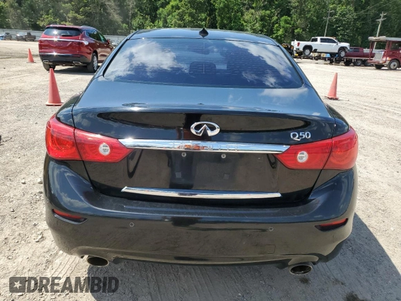 2014 Infiniti Q50 Premium with VIN JN1BV7APXEM670219, listed as a Copart auction lot 62340745 with 155,131 mi miles and Salvage title. Bid and sale history available at DreamBid. Image 6.