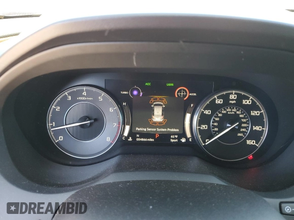 2019 Acura RDX w/Advance Pkg with VIN 5J8TC1H7XKL006953, listed as a Copart auction lot 76344854 with 54,866 mi miles and Salvage Title. Bid and sale history available at carsss.com. Image 9.