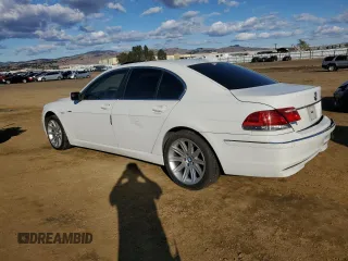2008 BMW 7 Series 750i with VIN WBAHL835X8DT12389, listed as a Copart auction lot 80908054 with Not Provided miles and Salvage Title. Bid and sale history available at DreamBid. Image 2.