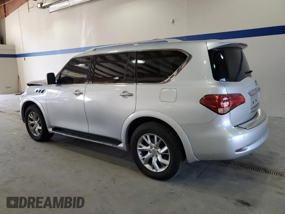 2011 Infiniti QX56 7-passenger with VIN JN8AZ2NE3B9005965, listed as a Copart auction lot 79526624 with 169,888 mi miles and Salvage Title. Bid and sale history available at carsss.com. Image 2.