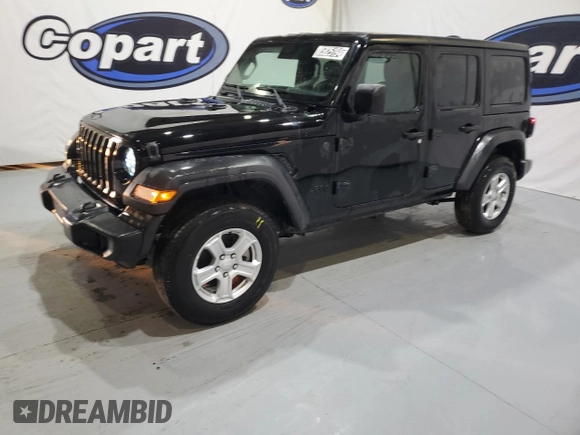2022 Jeep Wrangler Unlimited Sport S with VIN 1C4HJXDN7NW221260, listed as a Copart auction lot 85825194 with 8,391 mi miles and Clean Title. Bid and sale history available at carsss.com. Image 1.