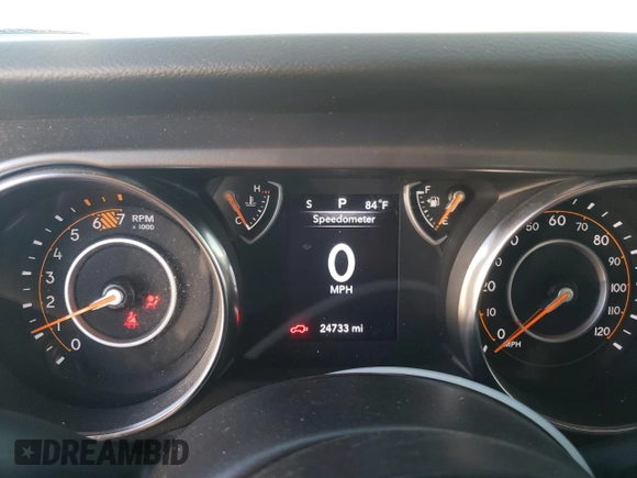 2023 Jeep Wrangler Sport with VIN 1C4HJXDN1PW701944, listed as a Copart auction lot 69973104 with 24,733 mi miles and Salvage Title. Bid and sale history available at DreamBid. Image 9.