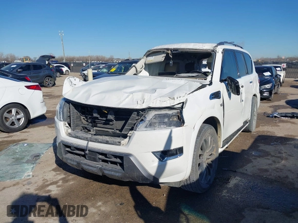 2021 Nissan Armada Platinum with VIN JN8AY2DA4M9371454, listed as a IAAI auction lot 41685753 with 1 mi miles. Bid and sale history available at carsss.com. Image 18.