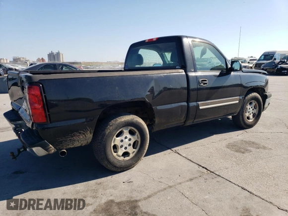 2004 Chevrolet Silverado 1500 LS with VIN 1GCEC14V54Z222219, listed as a Copart auction lot 75520154 with 130,707 mi miles and Salvage Title. Bid and sale history available at carsss.com. Image 3.