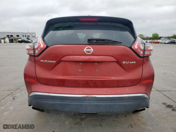 2015 Nissan Murano SV with VIN 5N1AZ2MH8FN212951, listed as a Copart auction lot 50991805 with 188,333 mi miles and Salvage Title. Bid and sale history available at carsss.com. Image 6.