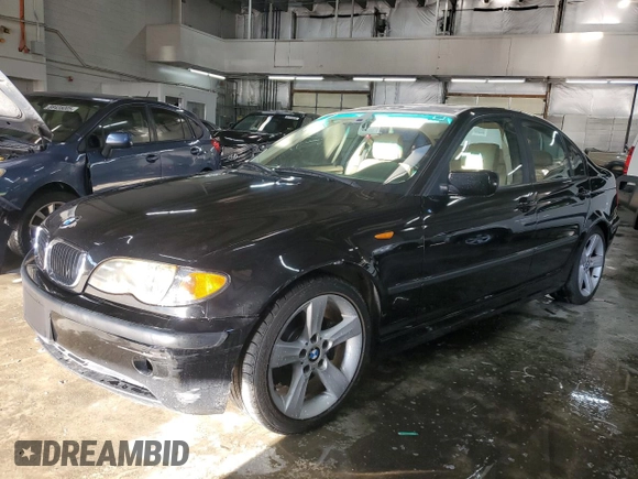 2004 BMW 3 Series 325i with VIN WBAAZ33474KP85411, listed as a Copart auction lot 87895975 with 125,536 mi miles and Salvage Title. Bid and sale history available at carsss.com. Image 1.