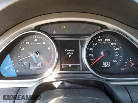 2015 Audi Q7 3.0T S line Prestige with VIN WA1DGAFE3FD021586, listed as a Copart auction lot 47077025 with 148,943 mi miles and Clean Title. Bid and sale history available at carsss.com. Image 9.