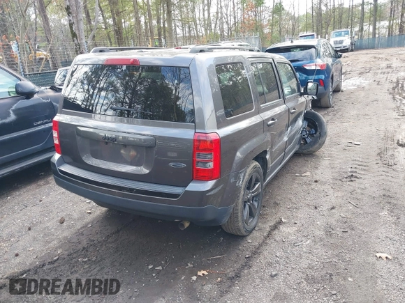2015 Jeep Patriot Altitude Edition with VIN 1C4NJPBA5FD400428, listed as a IAAI auction lot 41814600 with 150,524 mi miles. Bid and sale history available at carsss.com. Image 4.