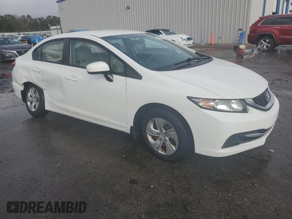 2014 Honda Civic Sedan LX with VIN 2HGFB2F55EH552374, listed as a Copart auction lot 79388144 with 37,565 mi miles and Salvage Title. Bid and sale history available at carsss.com. Image 4.