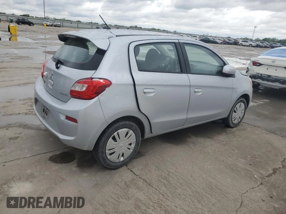 2019 Mitsubishi Mirage ES z VIN ML32A3HJ6KH004243, wystawiony jako Copart lot #50917445 z przebiegiem 56 220 mil mil oraz Czysty tytuł • Clean title. Historia ofert i sprzedaży dostępna na DreamBid. Obrazek 3.