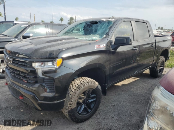 2023 Chevrolet Silverado 1500 LT Trail Boss with VIN 3GCPDFEK5PG120091, listed as a Copart auction lot 73944274 with Not Provided miles and Salvage Title. Bid and sale history available at DreamBid. Image 1.