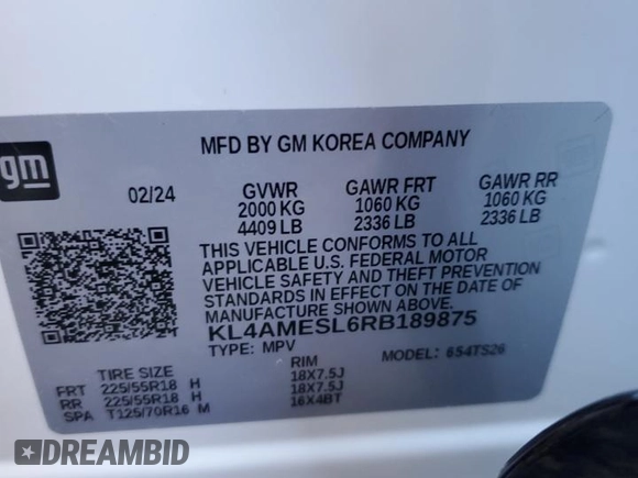 2024 Buick Encore GX Sport Touring z VIN KL4AMESL6RB189875, wystawiony jako Copart lot #75873724 z przebiegiem 16 540 mil mil oraz Czysty tytuł • Clean title. Historia ofert i sprzedaży dostępna na DreamBid. Obrazek 13.