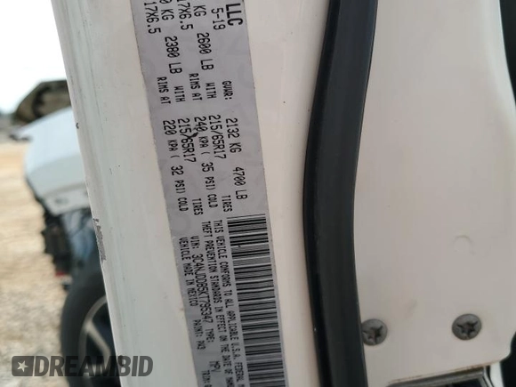 2019 Jeep Compass Trailhawk with VIN 3C4NJDDB5KT795347, listed as a Copart auction lot 57111655 with 78,010 mi miles and Salvage title. Bid and sale history available at DreamBid. Image 14.
