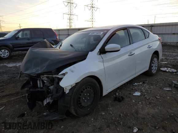 2014 Nissan Sentra SV with VIN 3N1AB7AP9EL663650, listed as a Copart auction lot 43011605 with Not Provided miles and Salvage Title. Bid and sale history available at DreamBid. Image 1.