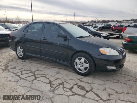2005 Toyota Corolla CE with VIN 1NXBR32E45Z411163, listed as a Copart auction lot 44561615 with 185,479 mi miles and Salvage Title. Bid and sale history available at DreamBid. Image 4.