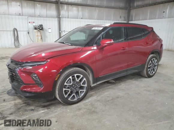 2024 Chevrolet Blazer RS with VIN 3GNKBKRS7RS149456, listed as a Copart auction lot 55678635 with 6,878 mi miles and Salvage title. Bid and sale history available at DreamBid. Image 1.