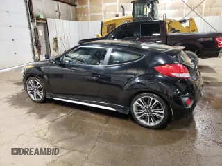 2016 Hyundai Veloster Turbo with VIN KMHTC6AE2GU284747, listed as a Copart auction lot 59695995 with 48,643 mi miles and Salvage title. Bid and sale history available at DreamBid. Image 2.