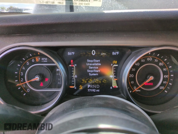 2020 Jeep Gladiator Sport S z VIN 1C6HJTAG8LL191352, wystawiony jako Copart lot #55485235 z przebiegiem 77 192 mil mil oraz Szkoda całkowita • Salvage title. Historia ofert i sprzedaży dostępna na DreamBid. Obrazek 9.
