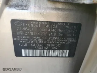 2008 Hyundai Azera Limited with VIN KMHFC46F18A264043, listed as a Copart auction lot 70873014 with 0 mi miles and Salvage Title. Bid and sale history available at carsss.com. Image 13.