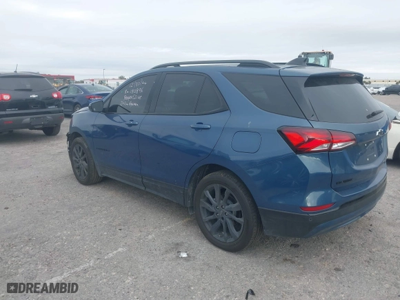 2024 Chevrolet Equinox RS with VIN 3GNAXMEG7RL169968, listed as a IAAI auction lot 41585595 with 29,468 mi miles. Bid and sale history available at carsss.com. Image 3.