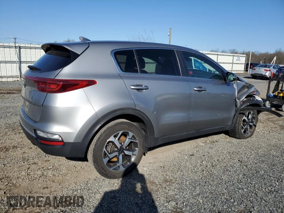 2020 Kia Sportage LX with VIN KNDPMCAC5L7753158, listed as a Copart auction lot 52417295 with 34,390 mi miles and Salvage Title. Bid and sale history available at carsss.com. Image 3.