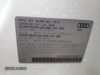 2013 Audi Q5 Prestige with VIN WA1WGAFP9DA046713, listed as a Copart auction lot 65750934 with 173,711 mi miles and Salvage title. Bid and sale history available at DreamBid. Image 13.