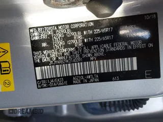 2019 Lexus NX with VIN JTJYARBZ9K2140391, listed as a IAAI auction lot 41166254 with 141,344 mi miles. Bid and sale history available at carsss.com. Image 9.