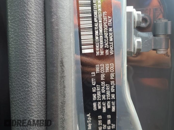 2016 Jeep Renegade Latitude with VIN ZACCJABT0GPE28775, listed as a Copart auction lot 49541095 with 85,742 mi miles and Clean Title. Bid and sale history available at carsss.com. Image 12.