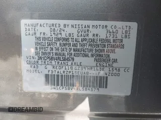 2024 Nissan Kicks S z VIN 3N1CP5BV4RL584579, wystawiony jako IAAI lot #42138648 z przebiegiem 9 909 mil mil oraz . Historia ofert i sprzedaży dostępna na DreamBid. Obrazek 9.