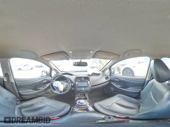 2015 Nissan LEAF SL with VIN 1N4AZ0CP3FC326441, listed as a Copart auction lot 50763835 with 120,373 mi miles and Salvage title. Bid and sale history available at DreamBid. Image 12.