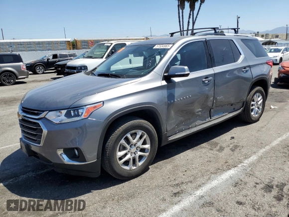 2018 Chevrolet Traverse LT Cloth with VIN 1GNERGKW4JJ197375, listed as a Copart auction lot 57534965 with 74,833 mi miles and Salvage title. Bid and sale history available at DreamBid. Image 1.