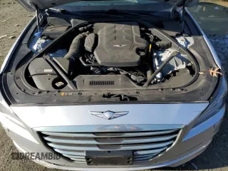 2017 Genesis G80 3.8L with VIN KMHGN4JE2HU211363, listed as a Copart auction lot 47170105 with 142,800 mi miles and Salvage Title. Bid and sale history available at carsss.com. Image 11.