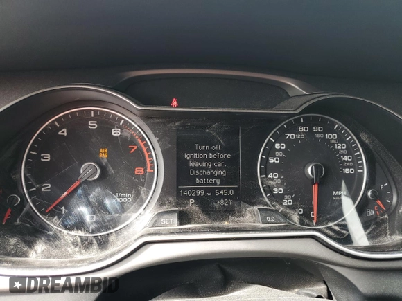2013 Audi A4 Premium with VIN WAUAFAFL8DN030685, listed as a Copart auction lot 47841775 with 140,299 mi miles and Clean Title. Bid and sale history available at carsss.com. Image 9.