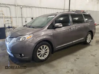 2016 Toyota Sienna Limited z VIN 5TDDK3DC9GS131856, wystawiony jako Copart lot #58031955 z przebiegiem 173 689 mil mil oraz Szkoda całkowita • Salvage title. Historia ofert i sprzedaży dostępna na DreamBid. Obrazek 1.