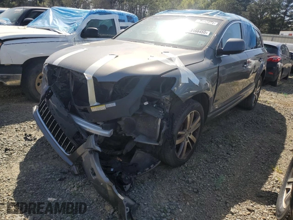 2015 Audi Q7 Premium Plus с VIN WA1LGAFE2FD007187, выставлен на аукционе Copart как лот 49166455 с пробегом 104 346 миль миль и Списание • Salvage title. История ставок и продаж доступна на DreamBid. Изображение 1.