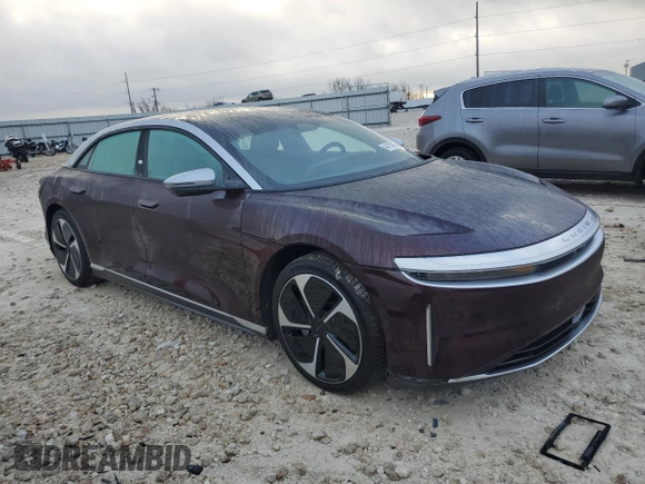 2023 Lucid Air Grand Touring z VIN 50EA1GBA4PA002253, wystawiony jako Copart lot #44174925 z przebiegiem 9760 mil mil oraz Tytuł czysty. Historia ofert i sprzedaży dostępna na DreamBid. Obrazek 4.