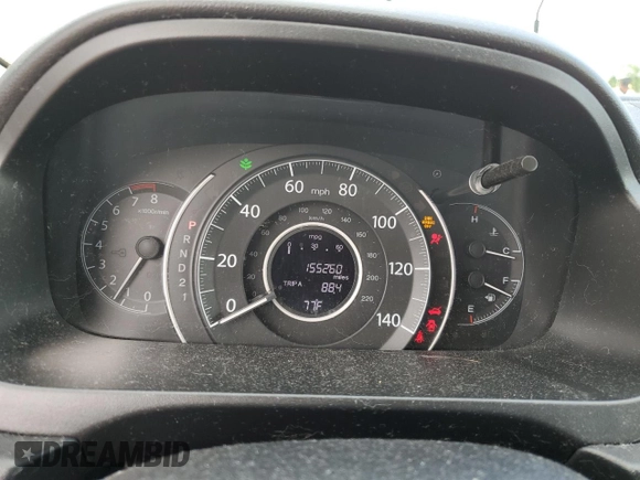 2012 Honda CR-V LX with VIN 5J6RM3H33CL020283, listed as a Copart auction lot 61165885 with 155,260 mi miles and Salvage title. Bid and sale history available at DreamBid. Image 9.