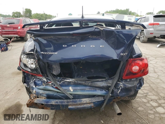 2013 Dodge Avenger SXT with VIN 1C3CDZCB5DN711788, listed as a Copart auction lot 58765155 with 144,510 mi miles and Salvage title. Bid and sale history available at DreamBid. Image 6.