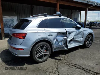 2019 Audi SQ5 Premium Plus with VIN WA1B4AFY5K2001078, listed as a Copart auction lot 55521195 with 57,625 mi miles and Salvage title. Bid and sale history available at DreamBid. Image 3.
