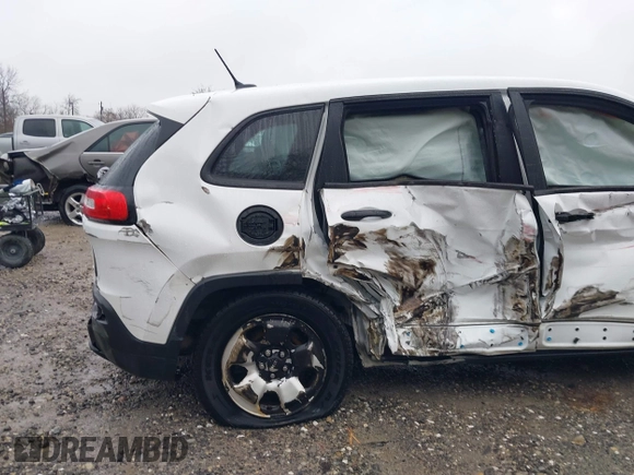 2014 Jeep Cherokee Sport with VIN 1C4PJMAB3EW287020, listed as a IAAI auction lot 41040643 with 134,417 mi miles. Bid and sale history available at carsss.com. Image 6.