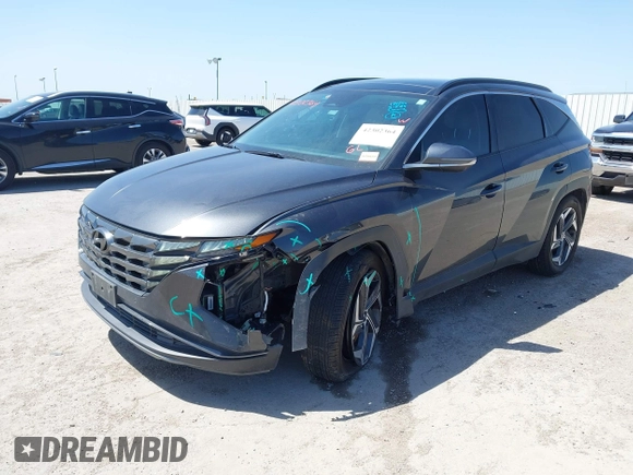 2023 Hyundai Tucson Limited with VIN 5NMJE3AE7PH202376, listed as a IAAI auction lot 42302364 with 55,696 mi miles and . Bid and sale history available at DreamBid. Image 17.