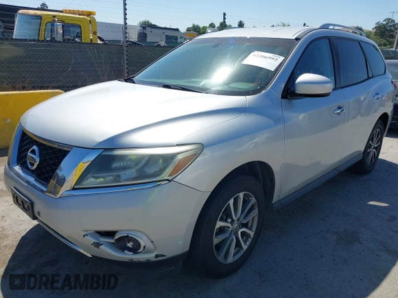 2013 Nissan Pathfinder SL with VIN 5N1AR2MN3DC618506, listed as a IAAI auction lot 42206992 with 156,649 mi miles and . Bid and sale history available at DreamBid. Image 2.