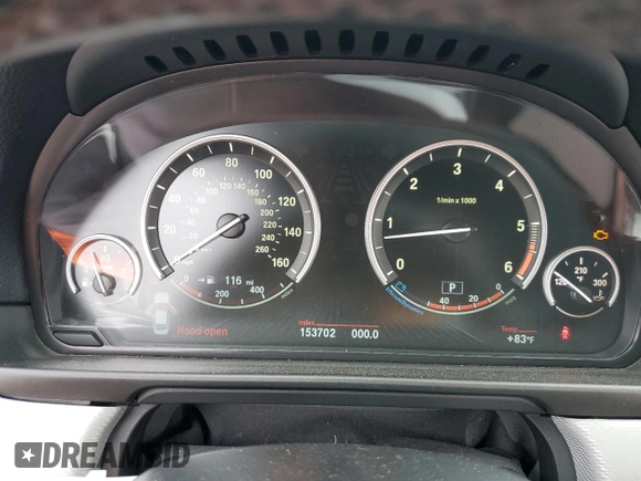 2014 BMW 5 Series 535d with VIN WBAXA5C58ED690402, listed as a Copart auction lot 48124575 with 153,702 mi miles and Salvage Title. Bid and sale history available at DreamBid. Image 9.